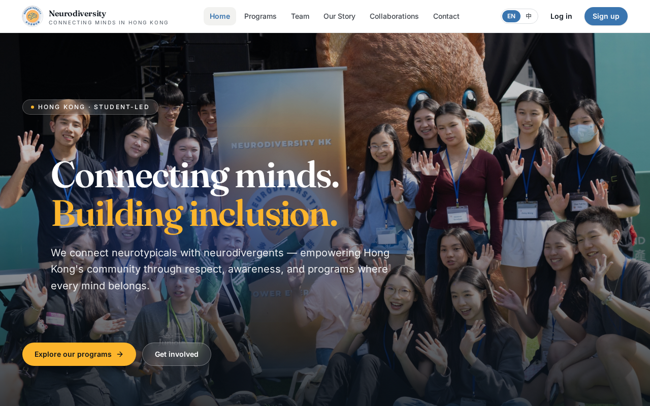 Neurodiversity HK website designed by Hawkin Digital