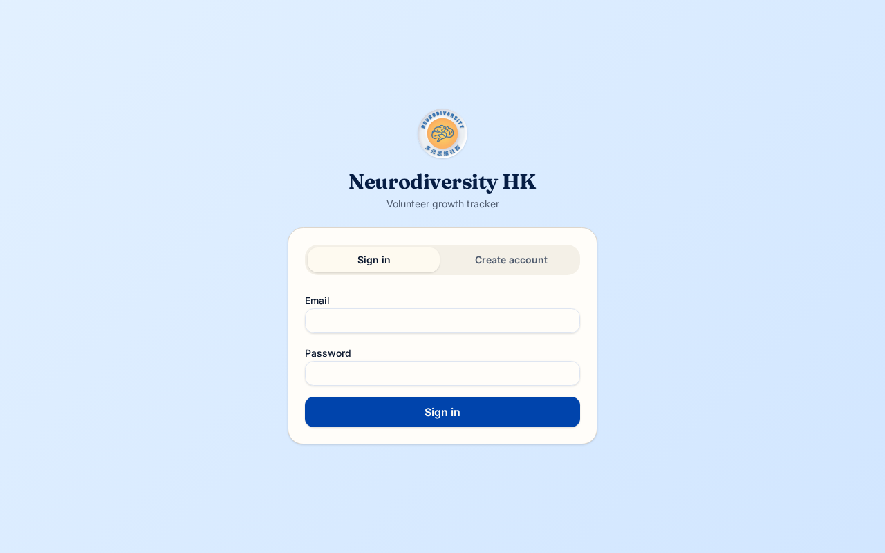 Volunteer Tracker website designed by Hawkin Digital